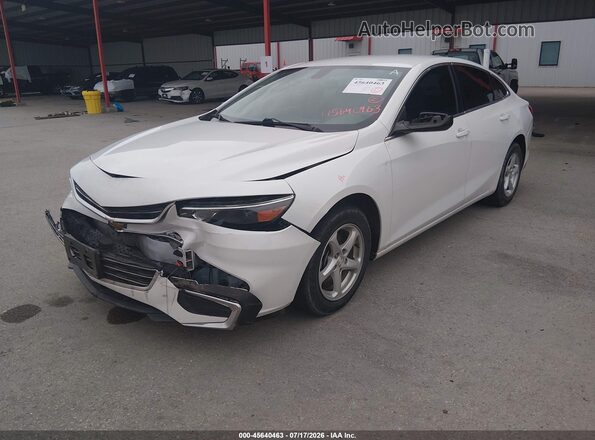 1G1ZB5ST7JF187573 2018 CHEVROLET MALIBU Белый Передняя левая четверть