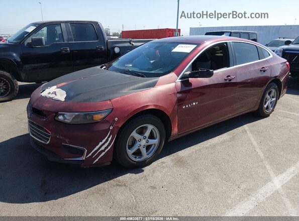 1G1ZB5ST8GF207032 2016 CHEVROLET MALIBU Maroon Front left