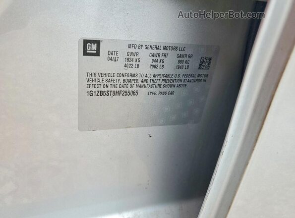 1G1ZB5ST8HF255065 2017 CHEVROLET MALIBU Silver Vista del compartimento del motor