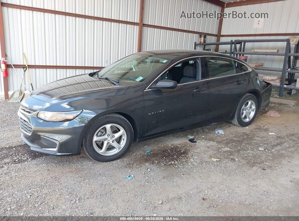 1G1ZB5ST9JF187624 2018 CHEVROLET MALIBU Gray წინა მარცხენა ხედი სამი მეოთხედიდან