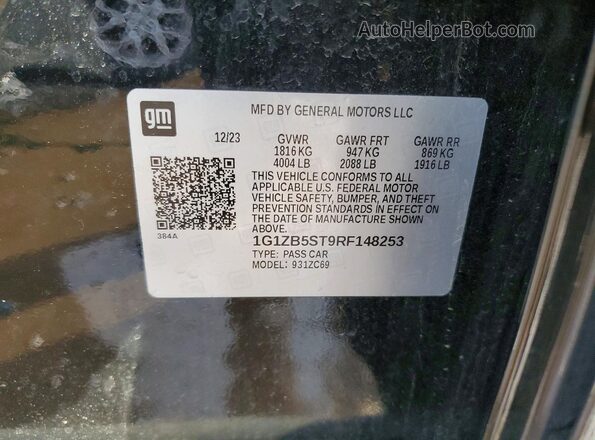 1G1ZB5ST9RF148253 2024 CHEVROLET MALIBU Черный Вид подкапотного пространства