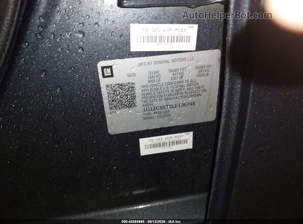 1G1ZC5ST0LF136948 2020 CHEVROLET MALIBU Gray Vista del compartimento del motor