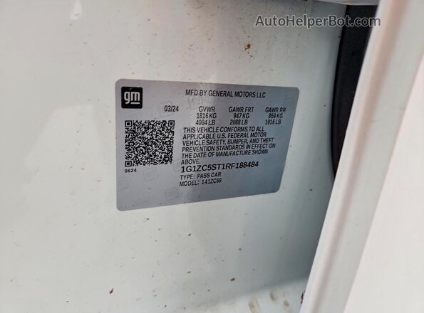1G1ZC5ST1RF188484 2024 CHEVROLET MALIBU White ძრავის განყოფილების ხედი