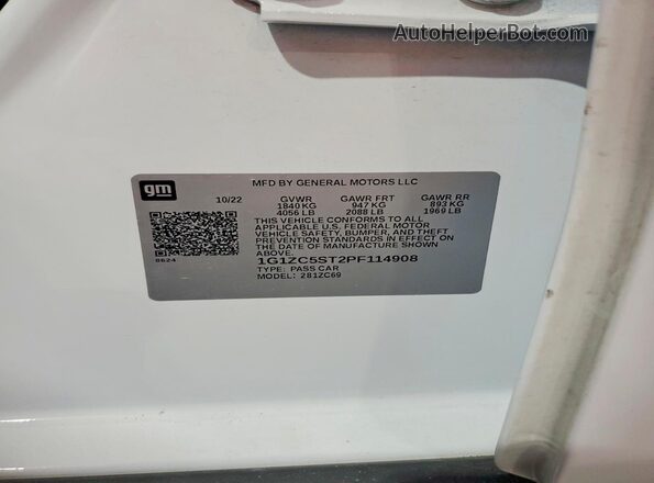 1G1ZC5ST2PF114908 2023 CHEVROLET MALIBU White Widok komory silnika