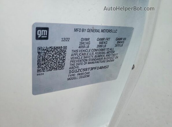 1G1ZC5ST3PF148453 2023 CHEVROLET MALIBU Белый Вид подкапотного пространства