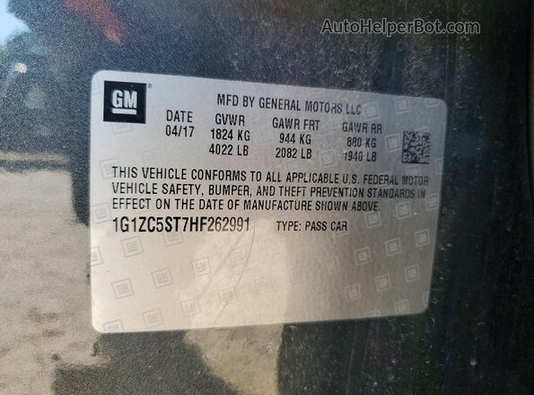 1G1ZC5ST7HF262991 2017 CHEVROLET MALIBU Charcoal Вид підкапотного простору