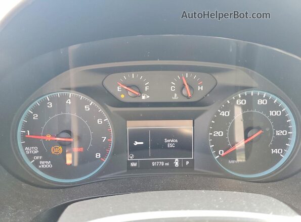 1G1ZC5ST8LF083061 2020 CHEVROLET MALIBU Silver Instrument cluster view