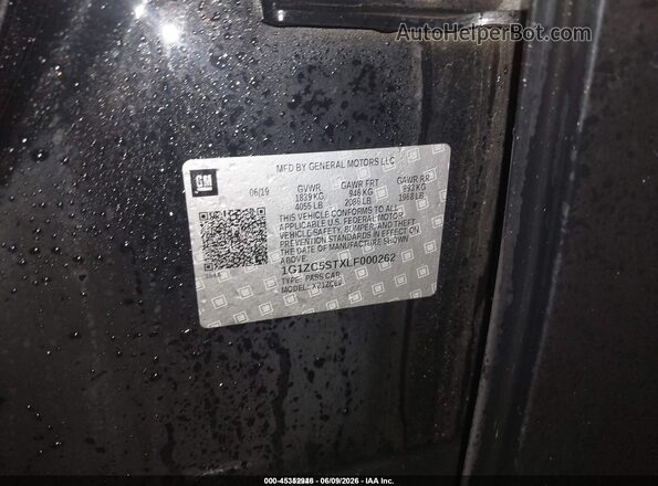 1G1ZC5STXLF000262 2020 CHEVROLET MALIBU Black Engine compartment view