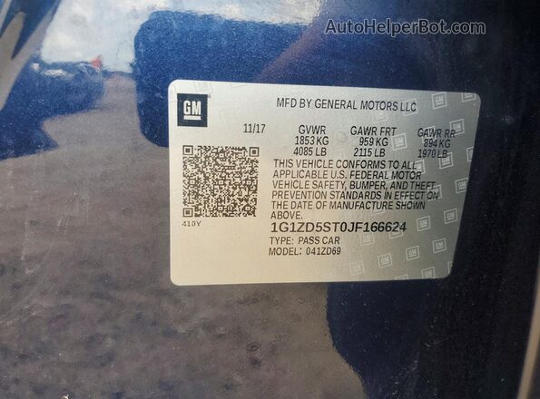 1G1ZD5ST0JF166624 2018 CHEVROLET MALIBU Blue Вид підкапотного простору