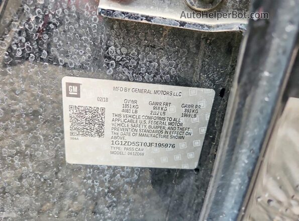 1G1ZD5ST0JF195976 2018 CHEVROLET MALIBU Black Engine compartment view