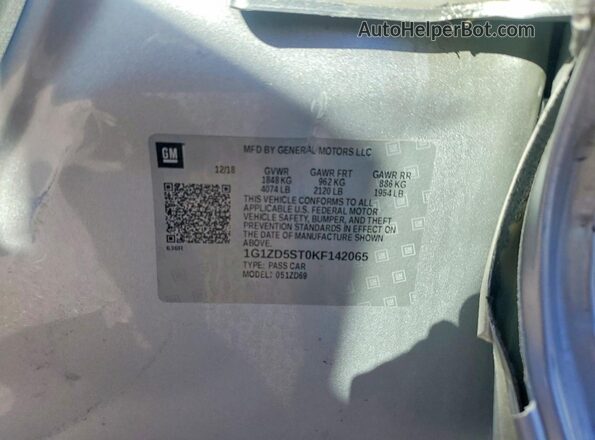 1G1ZD5ST0KF142065 2019 CHEVROLET MALIBU Silver Вид підкапотного простору