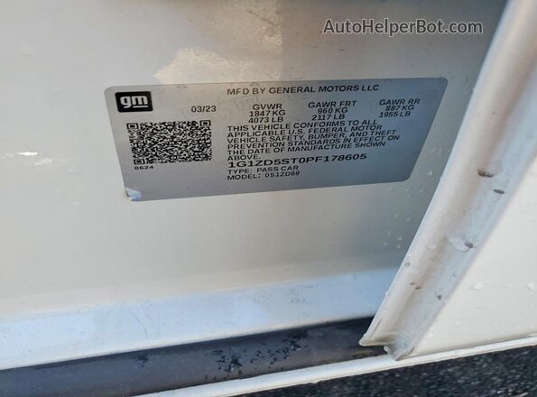 1G1ZD5ST0PF178605 2023 CHEVROLET MALIBU White Շարժիչի բաժամունքի տեսք