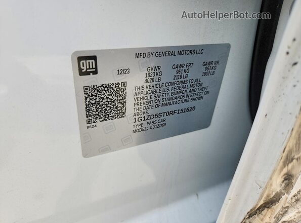 1G1ZD5ST0RF151620 2024 CHEVROLET MALIBU Белый Вид подкапотного пространства