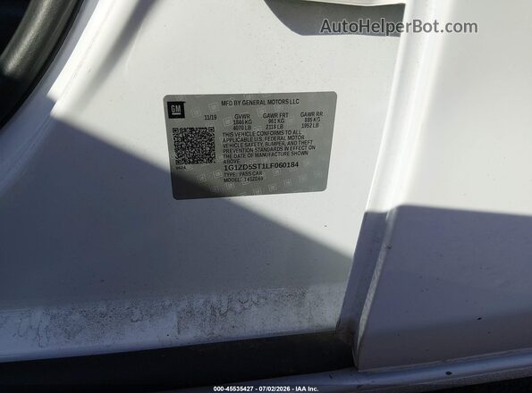 1G1ZD5ST1LF060184 2020 CHEVROLET MALIBU Белый Вид подкапотного пространства