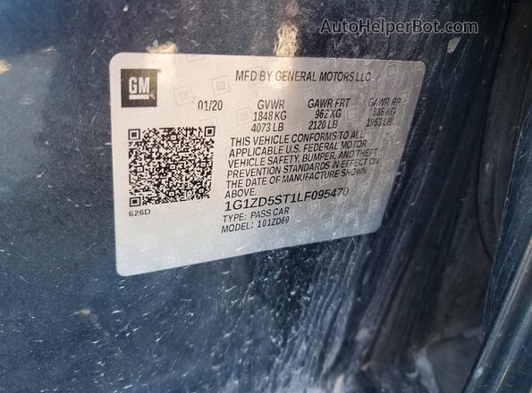 1G1ZD5ST1LF095470 2020 CHEVROLET MALIBU Синий Вид подкапотного пространства