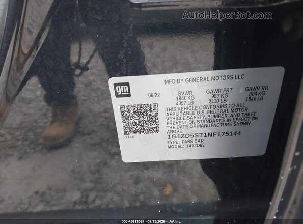 1G1ZD5ST1NF175144 2022 CHEVROLET MALIBU Black Vista del compartimento del motor