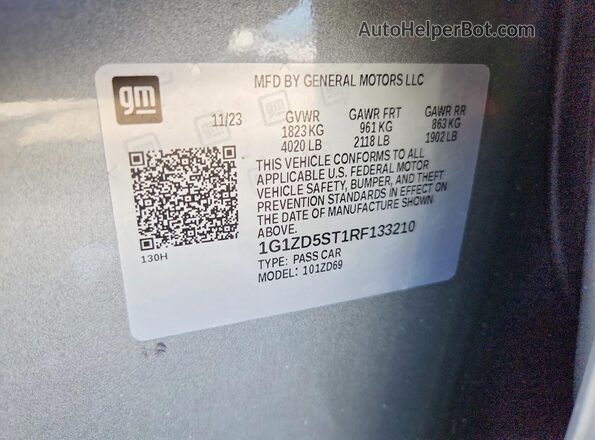 1G1ZD5ST1RF133210 2024 CHEVROLET MALIBU Серебряный Вид подкапотного пространства