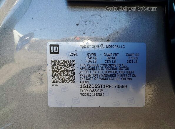 1G1ZD5ST1RF173559 2024 CHEVROLET MALIBU Золотой Вид подкапотного пространства