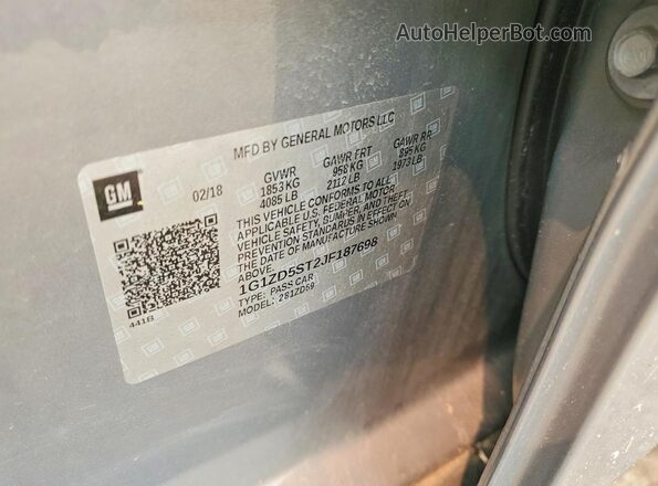 1G1ZD5ST2JF187698 2018 CHEVROLET MALIBU Gray Շարժիչի բաժամունքի տեսք