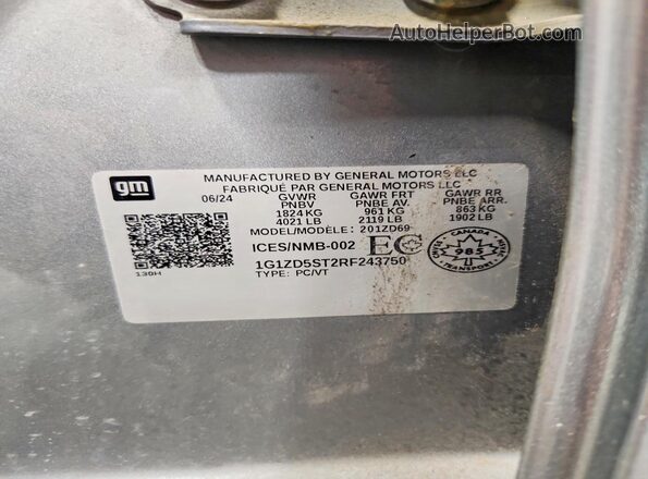 1G1ZD5ST2RF243750 2024 CHEVROLET MALIBU Silver Вид підкапотного простору
