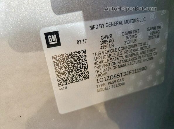 1G1ZD5ST3JF111990 2018 CHEVROLET MALIBU Charcoal Շարժիչի բաժամունքի տեսք
