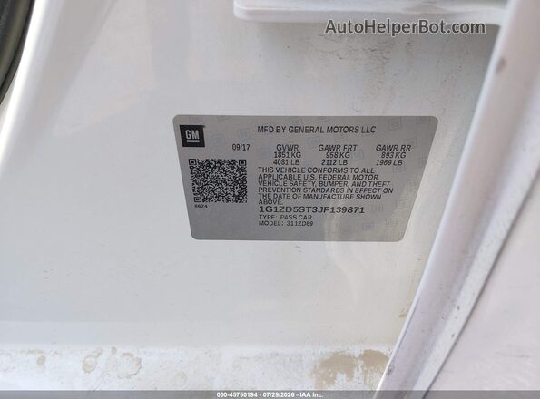 1G1ZD5ST3JF139871 2018 CHEVROLET MALIBU White Engine compartment view