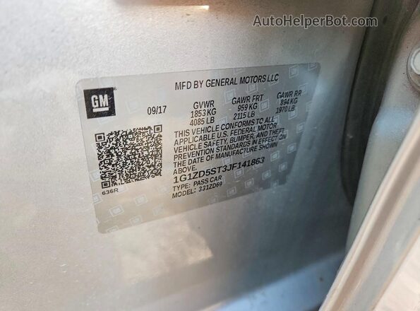 1G1ZD5ST3JF141863 2018 CHEVROLET MALIBU Серебряный Вид подкапотного пространства