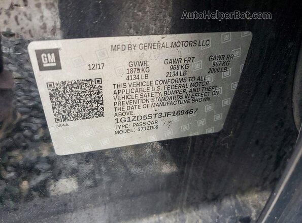 1G1ZD5ST3JF169467 2018 CHEVROLET MALIBU Black Engine compartment view