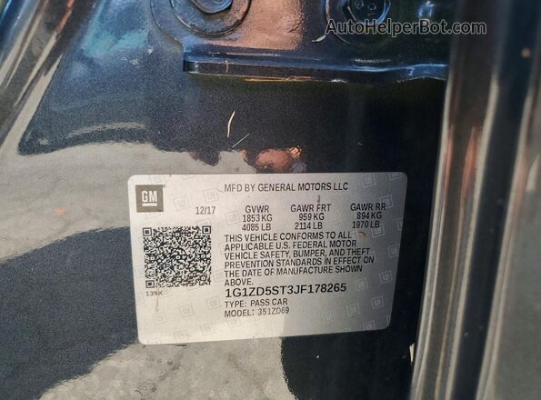 1G1ZD5ST3JF178265 2018 CHEVROLET MALIBU Gray Widok komory silnika