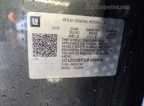 1G1ZD5ST3JF199956 2018 CHEVROLET MALIBU Gray Widok komory silnika