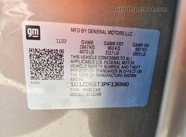1G1ZD5ST3PF136980 2023 CHEVROLET MALIBU Green Widok komory silnika