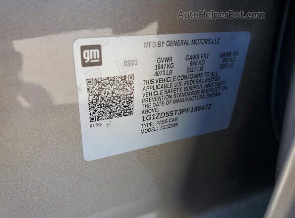 1G1ZD5ST3PF186472 2023 CHEVROLET MALIBU Коричневый Вид подкапотного пространства