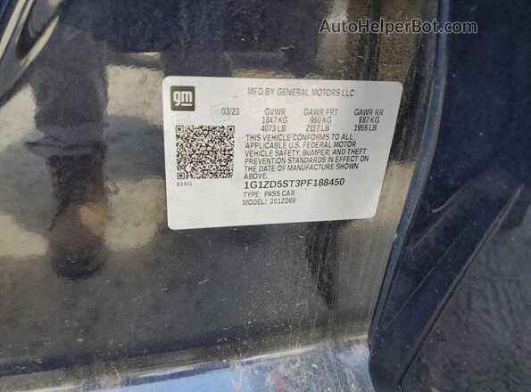 1G1ZD5ST3PF188450 2023 CHEVROLET MALIBU Black Widok naklejki z numerem VIN