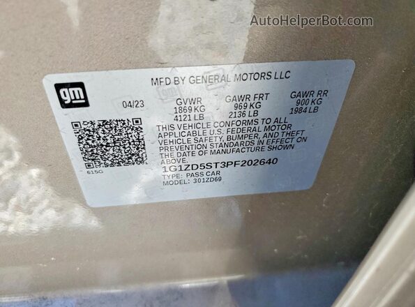 1G1ZD5ST3PF202640 2023 CHEVROLET MALIBU Beige Вид підкапотного простору