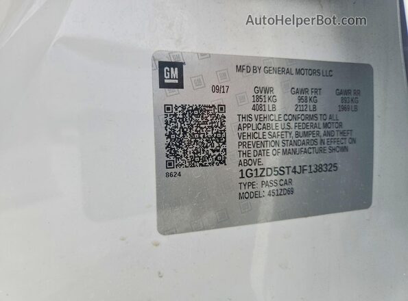 1G1ZD5ST4JF138325 2018 CHEVROLET MALIBU White Engine compartment view
