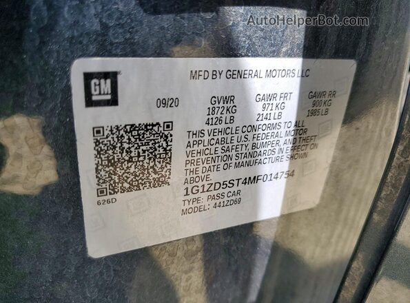 1G1ZD5ST4MF014754 2021 CHEVROLET MALIBU Black Widok komory silnika