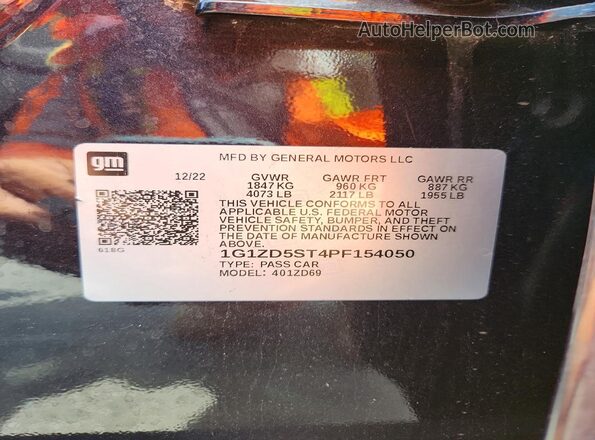 1G1ZD5ST4PF154050 2023 CHEVROLET MALIBU Black Engine compartment view