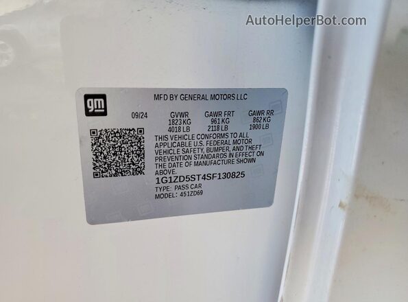 1G1ZD5ST4SF130825 2025 CHEVROLET MALIBU White Engine compartment view