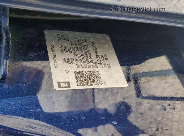 1G1ZD5ST5KF114598 2019 CHEVROLET MALIBU Синий Вид наклейки с VIN-кодом