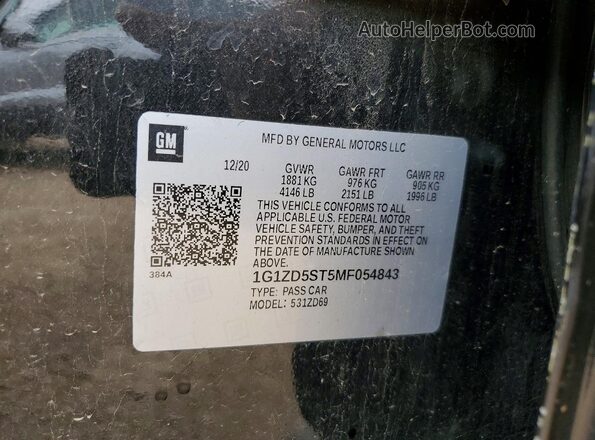 1G1ZD5ST5MF054843 2021 CHEVROLET MALIBU Black Vista del compartimento del motor
