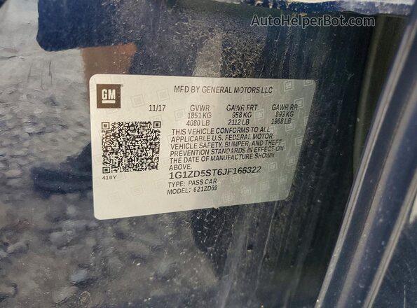 1G1ZD5ST6JF166322 2018 CHEVROLET MALIBU Blue ძრავის განყოფილების ხედი