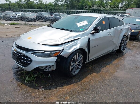 1G1ZD5ST6MF047318 2021 CHEVROLET MALIBU Серебряный Передняя левая четверть