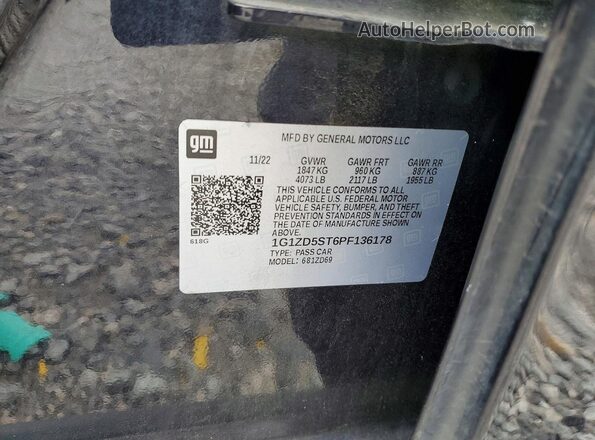 1G1ZD5ST6PF136178 2023 CHEVROLET MALIBU Угольный Вид подкапотного пространства