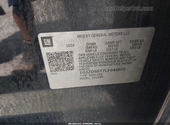 1G1ZD5ST7LF044829 2020 CHEVROLET MALIBU Black Vista del compartimento del motor