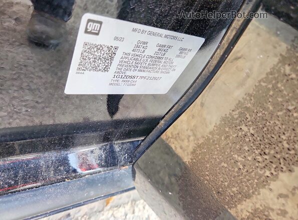 1G1ZD5ST7PF212927 2023 CHEVROLET MALIBU Black Вид наклейки з VIN-кодом
