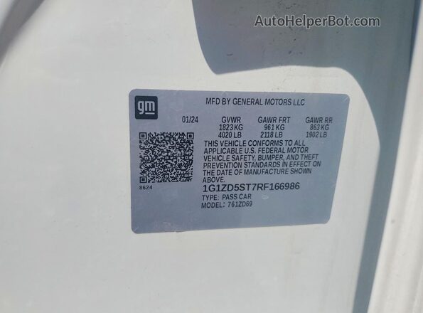 1G1ZD5ST7RF166986 2024 CHEVROLET MALIBU White ძრავის განყოფილების ხედი