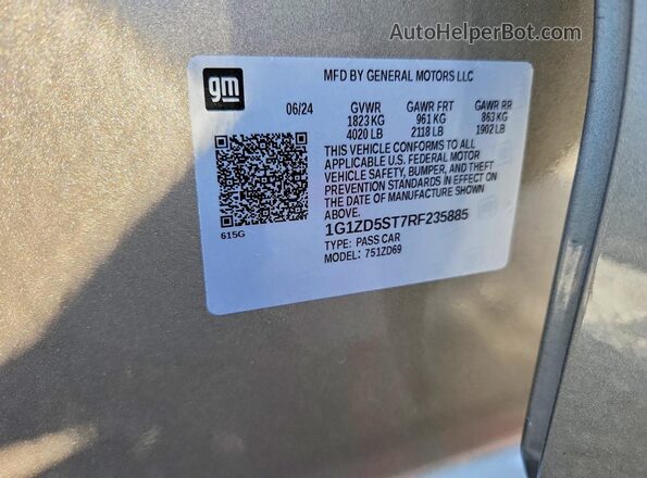 1G1ZD5ST7RF235885 2024 CHEVROLET MALIBU Бежевый Вид подкапотного пространства