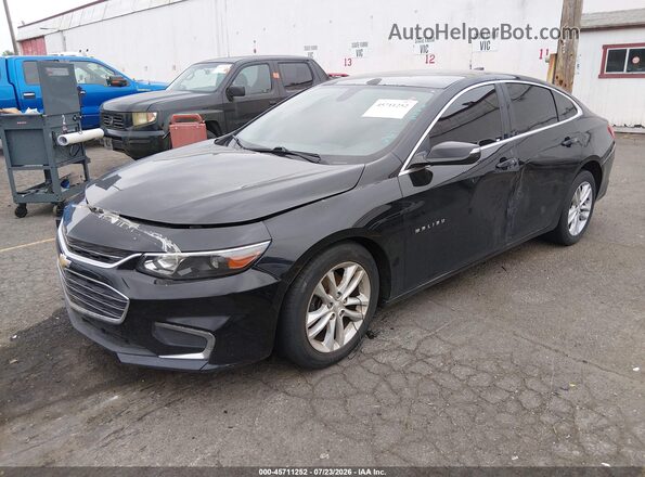 1G1ZD5ST8JF138084 2018 CHEVROLET MALIBU Black წინა მარცხენა ხედი სამი მეოთხედიდან