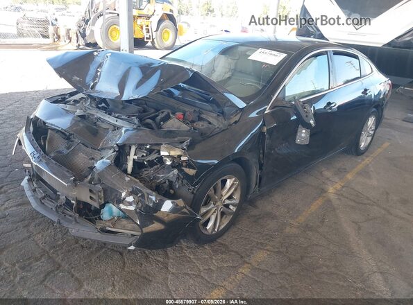 1G1ZD5ST8JF201930 2018 CHEVROLET MALIBU Black წინა მარცხენა ხედი სამი მეოთხედიდან