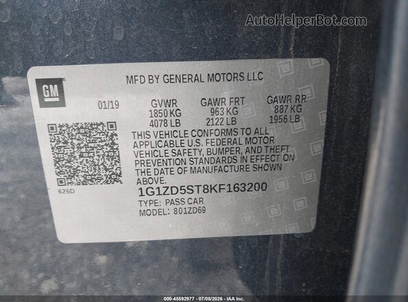 1G1ZD5ST8KF163200 2019 CHEVROLET MALIBU Blue Շարժիչի բաժամունքի տեսք